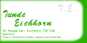 tunde eichhorn business card